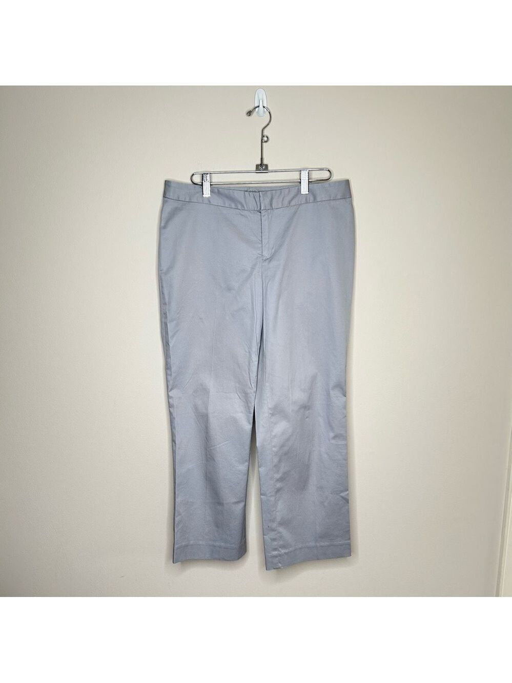 Banana Republic Grey Cotton Straight Leg Trousers Size 8